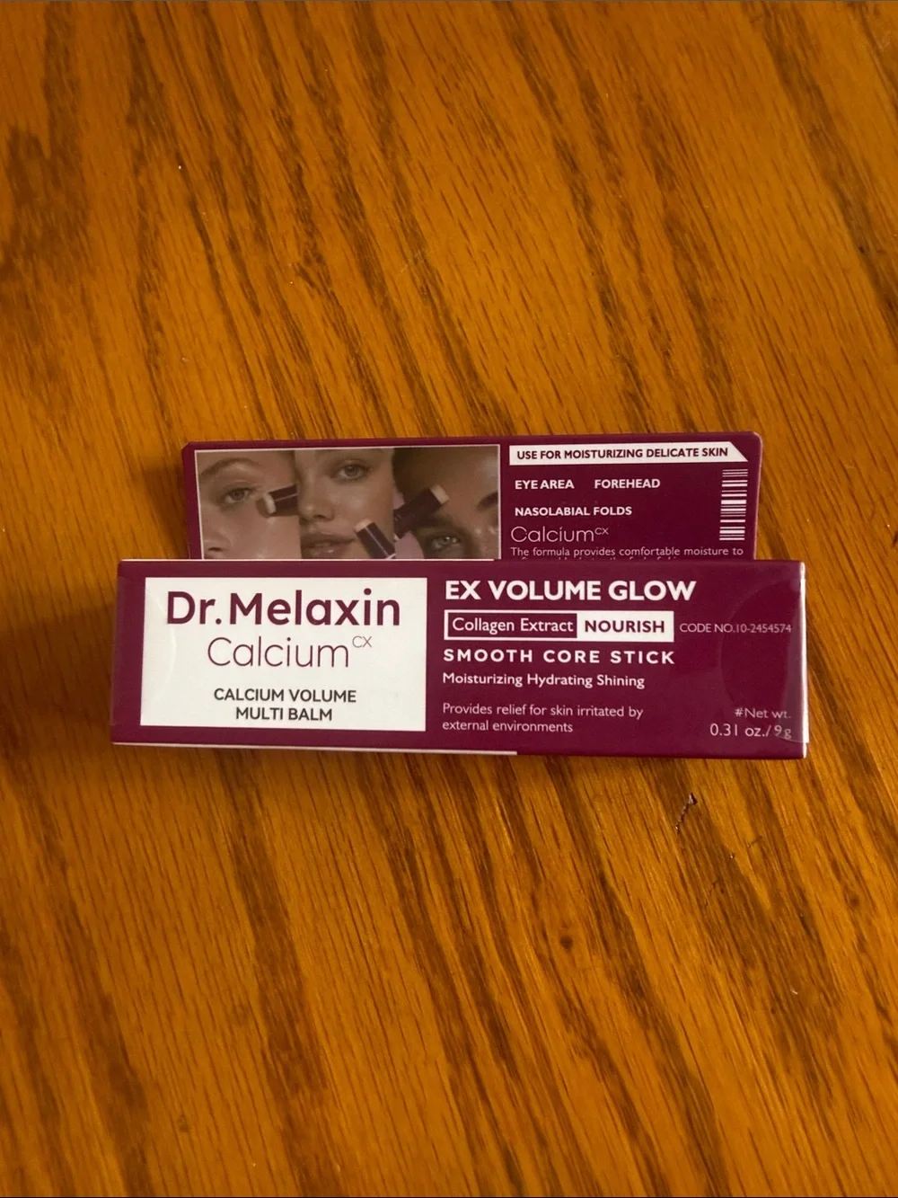 Dr. Melaxin Calcium EX Volume Glow Smooth Core Stick - Plum Packaging